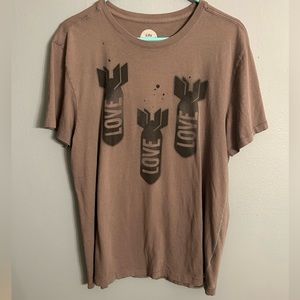 Life is Good large love not war tee